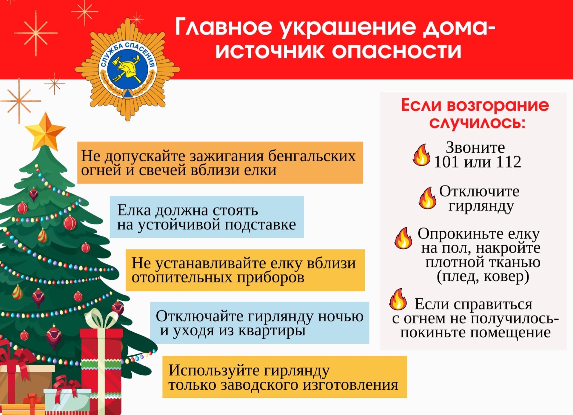 О простых правилах безопасности в период новогодних праздников | Служба  спасения ( Архангельск )