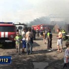 В результате пожара было повреждено свыше 20 гаражей